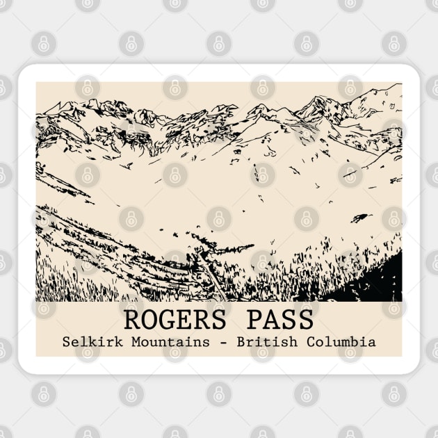 Rogers Pass - Selkirk Mountains BC Magnet by Lakeric